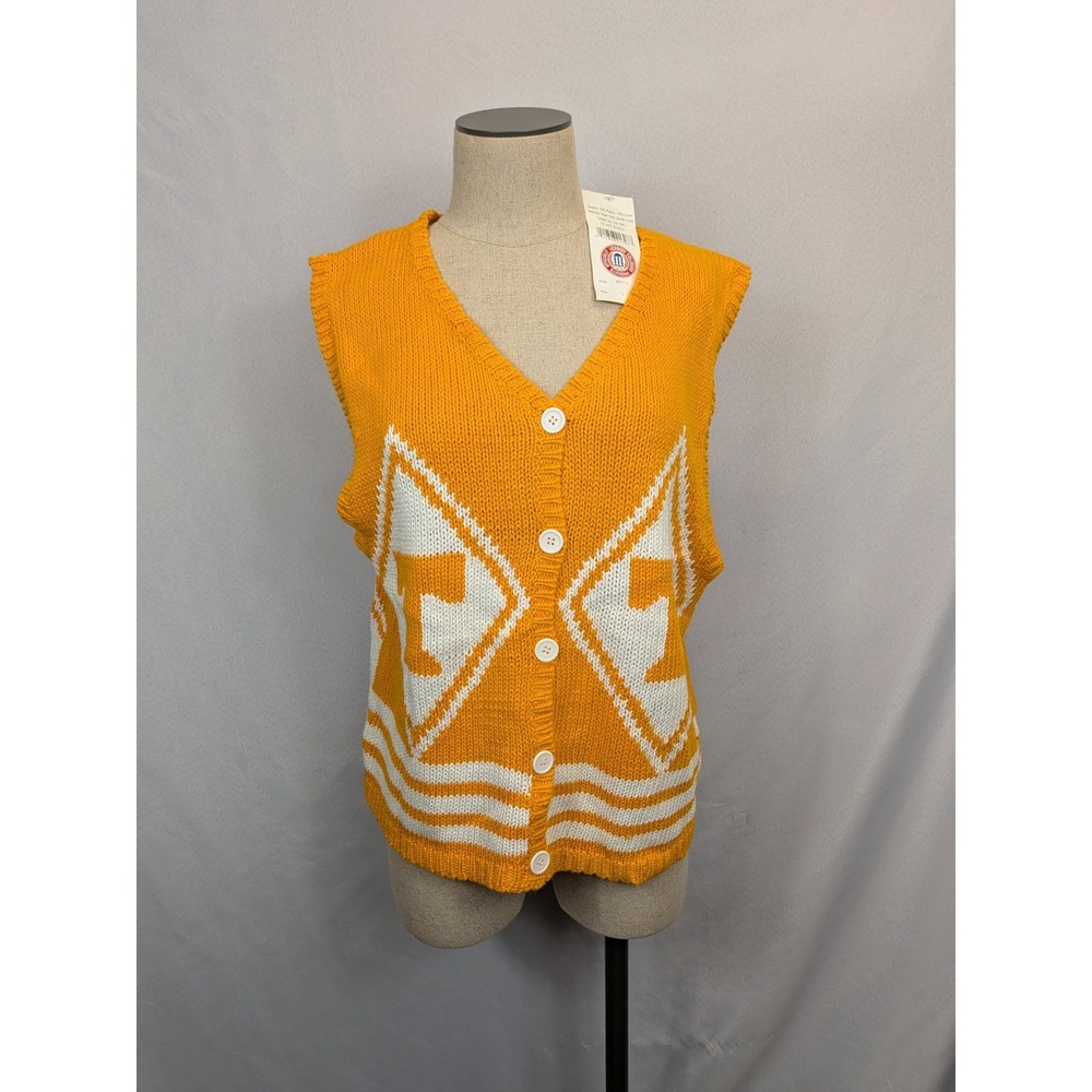 Vintage Castaways Tennessee Volunteers‎ Sweater Vest Large Vols Knit 90s NWT